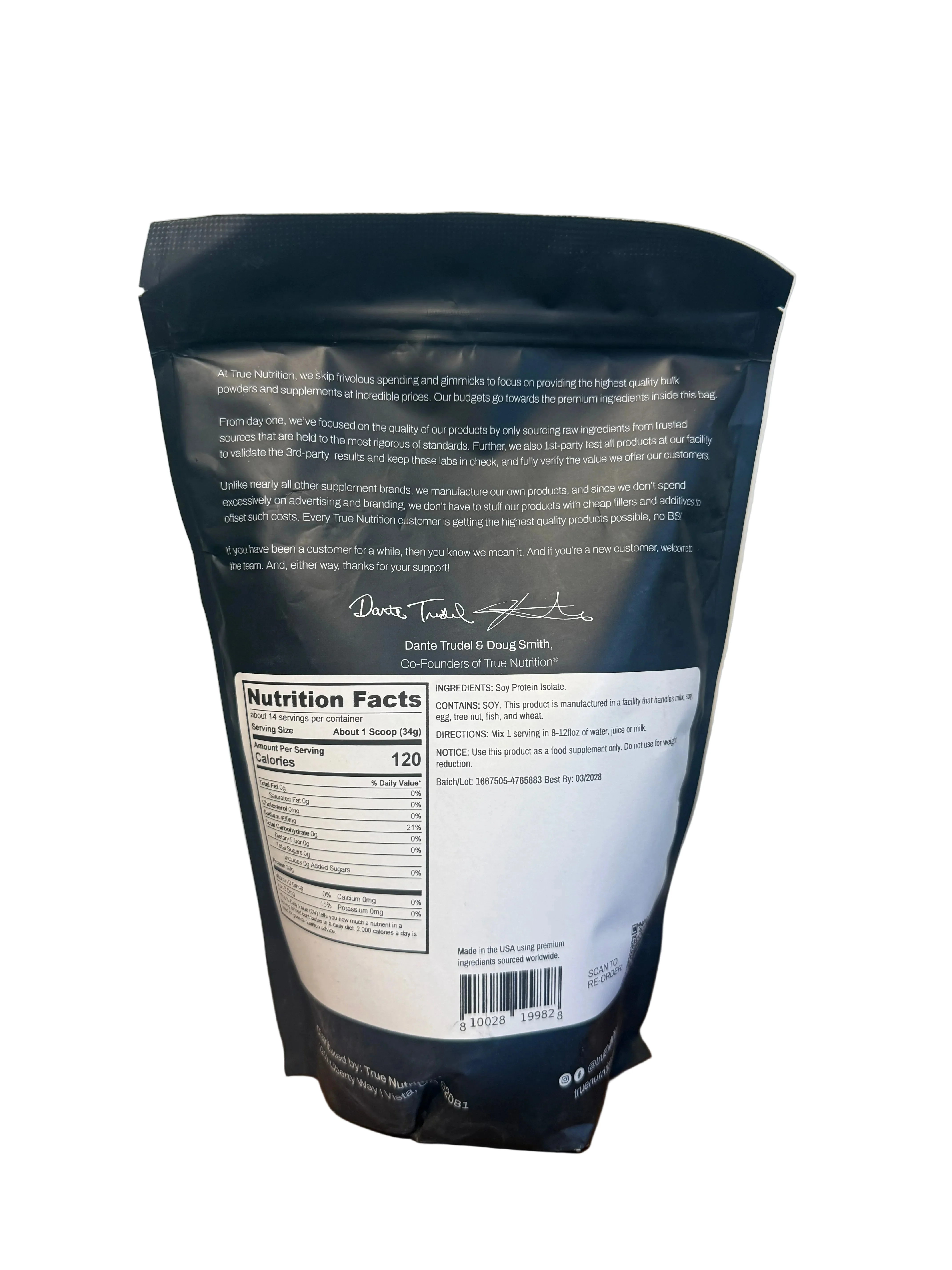 Soy Protein Isolate – non-GMO Unflavored Unsweetened 1lb - Image 2