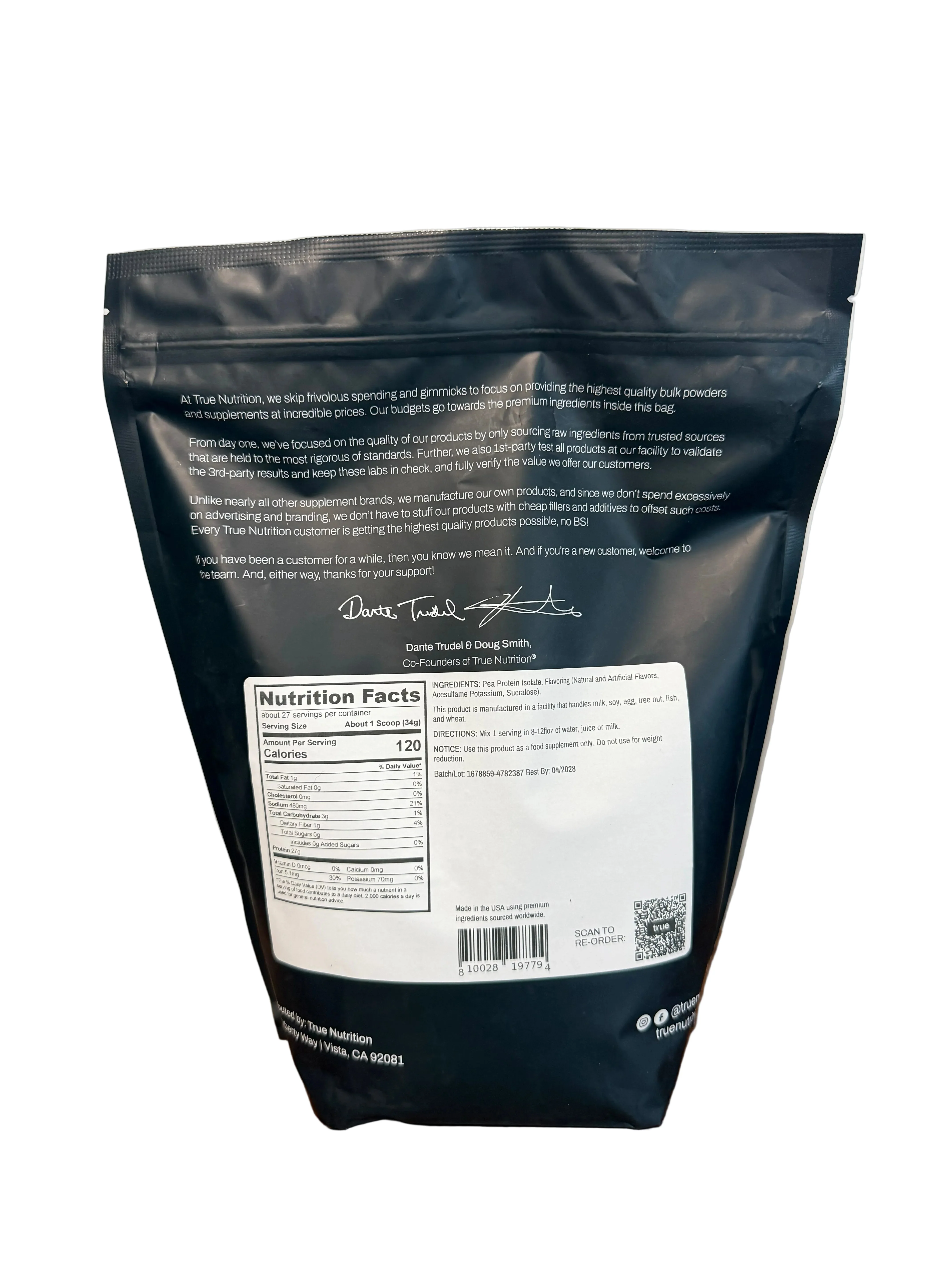 Pea Protein Isolate non-GMO Chocolate Peanut Butter Cup 2lb - Image 2