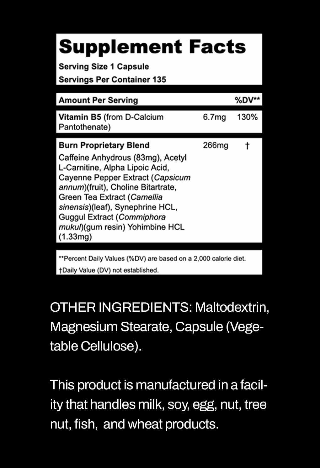 Burn Fat Burner Capsules (135 Capsules) - Image 5
