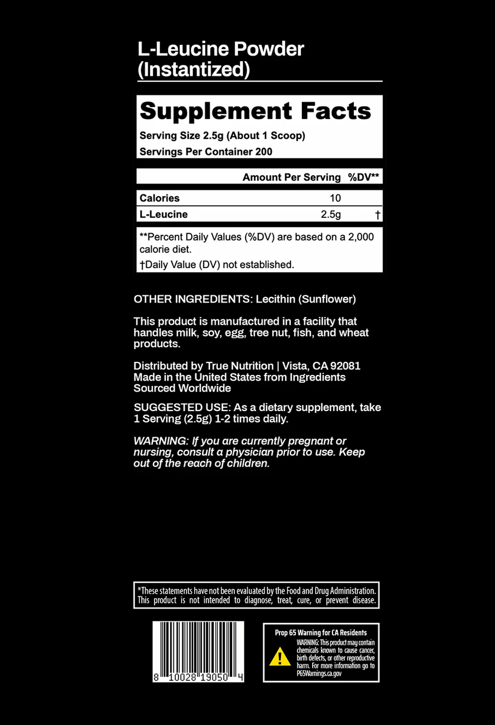 L-Leucine Powder – Instantized - Image 3