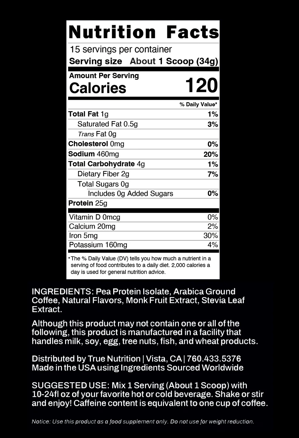 Vegan Protein Coffee (15 Servings) - Image 3